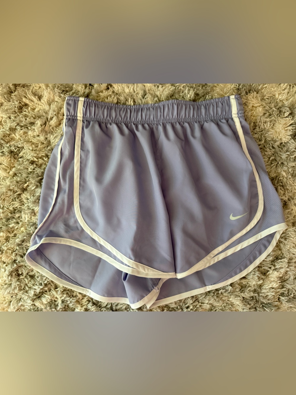 Nike Women's Light Lavender Shorts with White Trim NWT